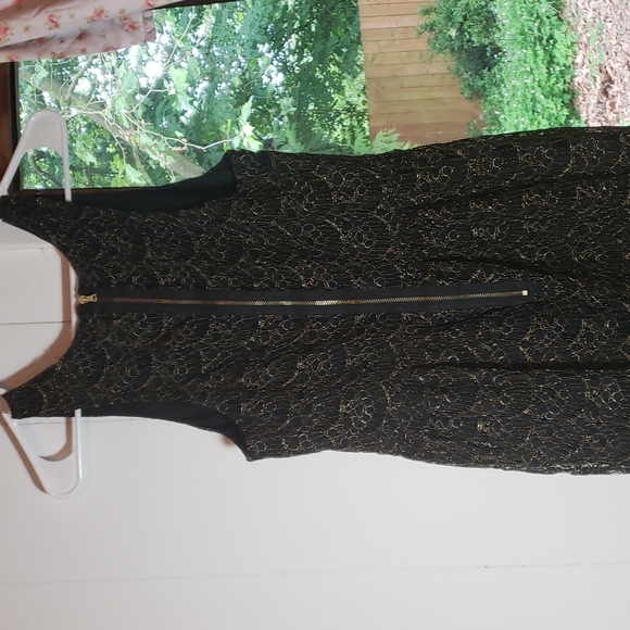 Ali Ra Black Gold Lace Minidress - Picture 4 of 5